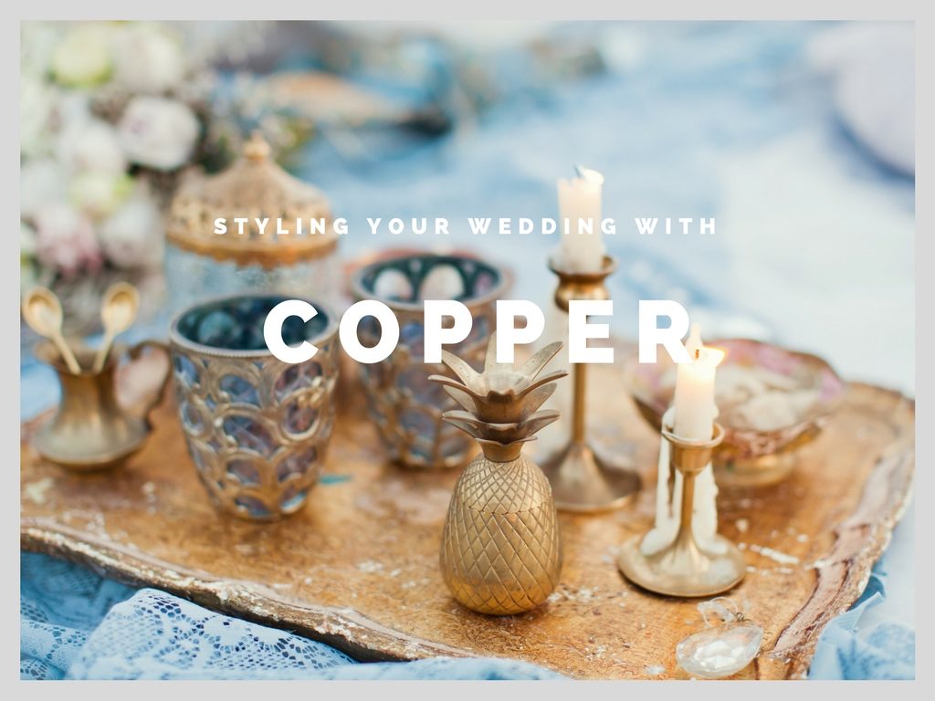 copper decorations wedding